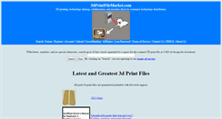 Desktop Screenshot of 3dprintfilemarket.com